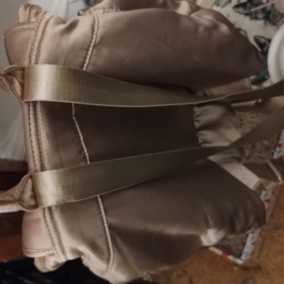 pink champagne satin mini backpack - Picture 2 of 7